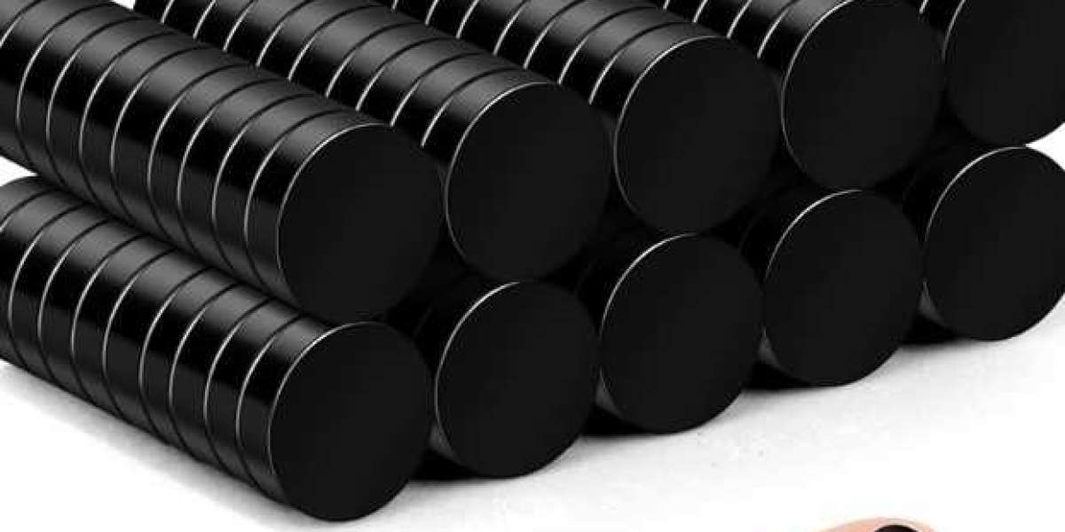Small Round Black Magnets By MLMagnet